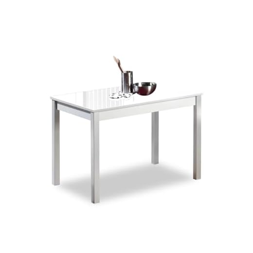 ASTIMESA Mesa de Cocina, Metal, Blanco, 90x50cm