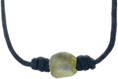 Mens Surfer Sea Glass Necklace - Men Surfing Seaglass Waterproof, Hawaii Jewelry, Hawaiian Vibes, Women Cute Choker, Beach Aesthetic Accessories, African Ocean Recycle Bead, Summer (Military Mix)
