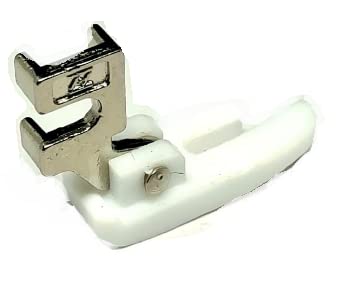 Image of ZENITH New Straight Stitch Teflon Presser Foot For Low Shank Household Sewing Machine Featherweight foot Snap on type for Automatic Electric Low shank Sewing Machines suitable for Usha Janome Brother Singer etc . White (New Straight Stitch Teflon Presser Foot)