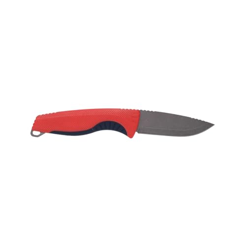 SOG Aegis FX Corrosion-Resistant Outdoor Survival Fixed Blade Knife | CRYO 4116 Krupps Steel | GRN Rubber Handle | UMS Sheath, Rescue Red/Indigo - Image 4