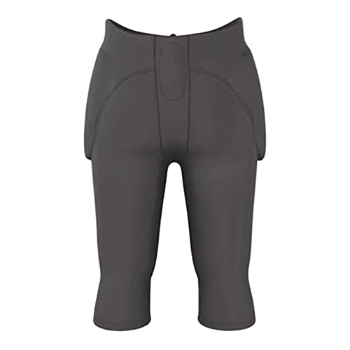 Alleson Athletic Adult Solo Series Integrated Football Pant, Charcoal, X-Large