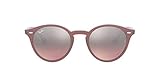 Protective case included Ray-Ban Unisex RB2180 Sonnenbrille, Rosa (Gestell: rosa, Gläser: rosa, Silber verspiegelt 6229/7E), Medium (Herstellergröße: 49)