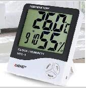 Innentemperatur- und Luftfeuchtigkeitsmesser, für Zuhause, Büro, Wetterstation, Uhr, Thermometer, Hygrometer mit großem LCD-Display
