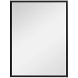 HOMCOM Miroir Mural Rectangulaire 60 x 80 cm, Cadre en Bois Noir