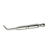 LALADEFIEE Sonda de Acupresión para Oreja con Cabeza Redonda de Acero Inoxidable, Mango Antideslizante Portátil para Masaje y Relajación Auricular