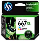 Amazon.com: Cartucho de Tinta Hp 667xl Tricolor de Alto Rendimiento  Original : Electrónica