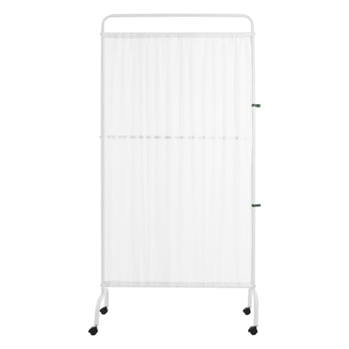 Medical Privacy Screen, Portable Medical Room Divider with Wheels, Foldable Partition for Hospitals, Clinics, Bedrooms, and Salons 8.27 * 35.43 * 70.87in (White)