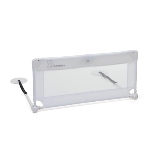 FOPPAPEDRETTI Sponda da Letto Hoplà 90 cm, per bambini da 18 mesi a 5 anni, Fissaggio sotto materasso, Pieghevole e Trasportabile, Borsa da trasporto inclusa, Sicura e Protettiva, Bianco