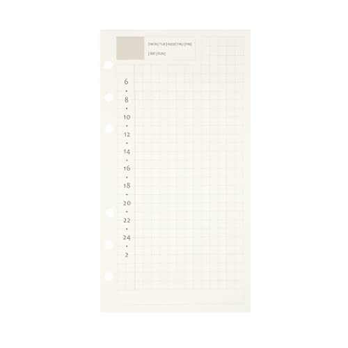 Image of Zelten Loose Leaf Punched Paper Refills Paper for 6 Hole Binder Personal Organizer Diary Notebook Refillable Planner (Daily Planner,A6 /6 Hole)