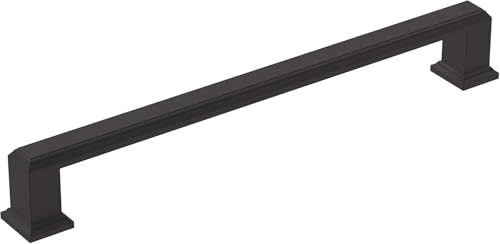 Amerock | Cabinet Pull | Matte Black | 7-9/16 inch (192 mm) Center-to-Center | Appoint | 1 Pack | Drawer Pull | Cabinet Handle | Cabinet Hardware by Amerock - Used condition - CA$4.67