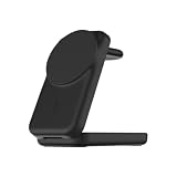 Belkin UltraCharge Caricatore Wireless Magnetico Qi2, Stazione di Ricarica 3 in 1 25W, Caricatore Compatibile con MagSafe per iPhone 16, Apple Watch, AirPods, Pixelsnap con Adattatore 45W, Nero