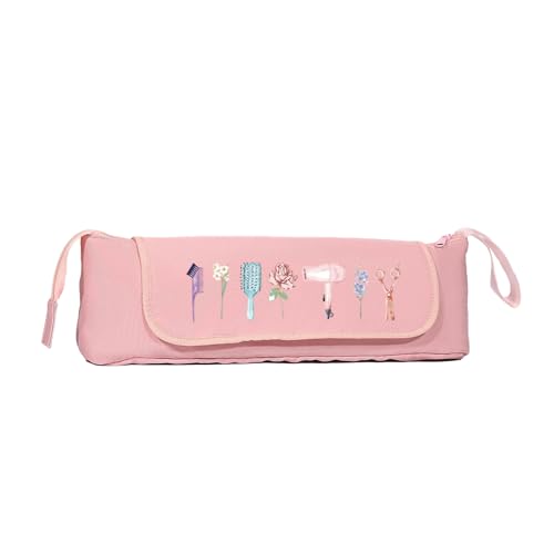 Bolsa portaobjetos: relleno resistente al calor 46 x 14 cm | Organizador para placas para el cabello, rizador y otras herramientas para el peinado del cabello | Bolsa porta herramientas – Uso Domesti