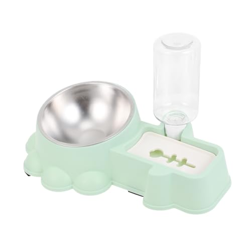 HEMOTON Automatic Pet Feeder and Water Container Dual Bowl for Dogs and Cats Skid Design for Home Use and Travel