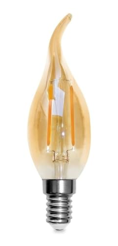 Lâmpada Retro Vela Chama Vintage Volter 4w Filamento Decorativa 2200k E14