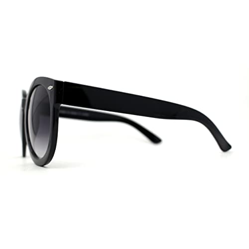 SA106 Oversized Round Thick Horn Rim Sunglasses3