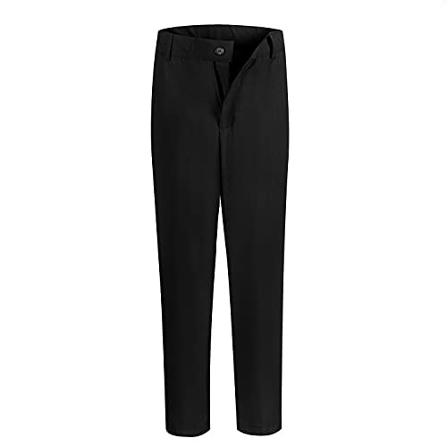Boys' Flat Front Dress Pants Adjustable Waist School Uniforms Pants3
