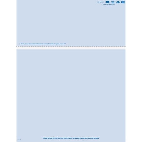 NAGForms Laser Medical Billing Statement Paper, 8.5x11 Inch, 24 lb, MC, Visa, Discover & AMEX on Front, Change of Address & Credit Card Info on Back, 500 Count (Navy)