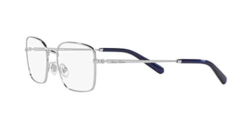 Brooks Brothers Men's Bb1102 Rectangular Prescription Eyewear Frames, Shiny Silver/Demo Lens, 56 Mm #TOP2