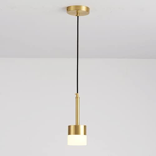 Chandelier LED acrylique minimaliste suspendu trois couleurs pour éclairage de salon