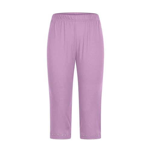 3/4 Leggings Teens Girls Black Spotted Yoga Pants Casual Stretchy High Elastic Waist Solid Color Sweatpants Trousers3