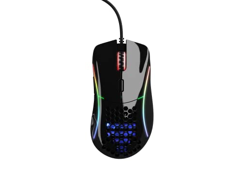 Image of GLORIOUS Gaming Model D Wired Gaming Mouse - 68g Superlight Honeycomb Design, RGB, Ergonomic, Pixart 3360 Sensor, Omron Switches, PTFE Feet, 6 Buttons - Glossy Black