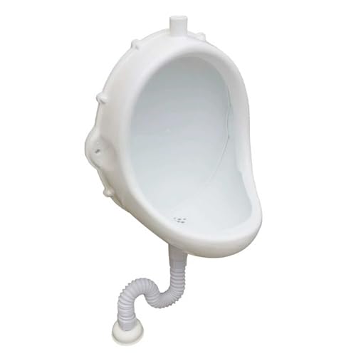 Urinal para hombres de plástico, montaje en pared, simple, con manguera, multipropósito para baño, obra temporal, escuela y exterior miniatura 1