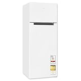 Exquisit Kühlschrank mit Gefrierfach freistehend | 206 l, 4-Sterne-Gefrierfach, Energieklasse E, LED, 142,6 cm hoch, wechselbarer Türanschlag, KGC5270-45-040E Weiss
