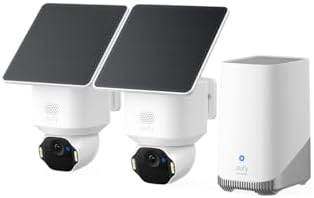 eufy Security eufyCam E42, Kit de 2 cámaras + Homebase3, Giro de 360°, Seguimiento con IA, resolución 4K, inalámbrica, Camara vigilancia WiFi Exterior...
