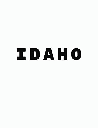 Idaho: Black and White Decorative Book to Stack Together on Coffee Tables, Bookshelves and Interior Design | Add Bookish Charm Decor to Your Home | ... Your unique Fashion Design style | Idaho