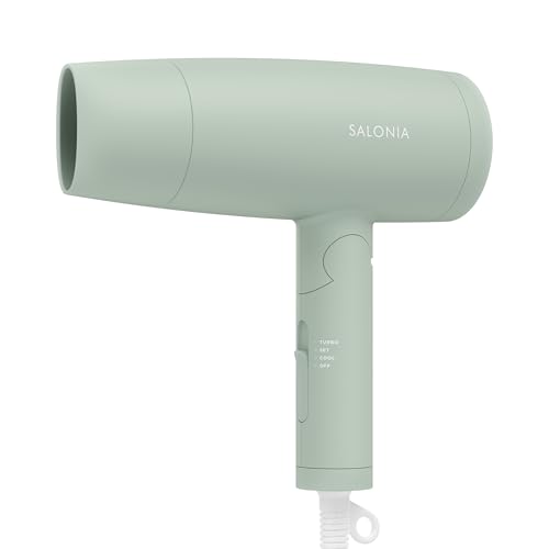 【2026年春夏限定カラー】 SALONIA サロニア スピーディーイオンドライヤー フロー 大風量 マイナスイオン 折りたたみ式 速乾 SAL25219MG ミスティグリーン