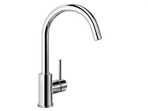 BLANCO MIDA | Küchenarmatur in chrom | Hochdruck | Rückflussverhinderer | Keramik Kartusche | Gesicherte Wasserqualität & wassersparend | [10,6x18,5x32,7 cm]