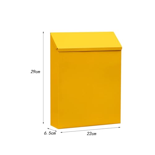 Ieudns 53112192106600465 Wall Mount Mailbox Wall Hanging Mail Box Large Capacity Letter Box Drop Box With Lock Newspaper Holder Box thumb #2