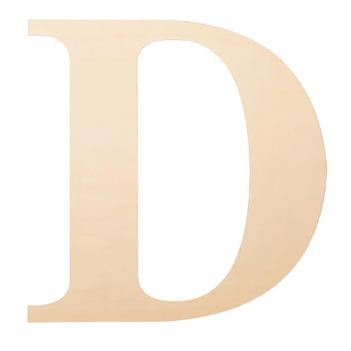 HOMSFOU 12in Thick Large Paintable Letters for Wall Decor DIY Craft Kit Rustic Wooden Alphabet