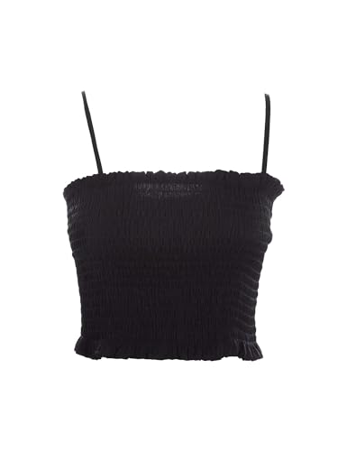 Top Donna Nero Fracomina Fj23st2002w47001 en tissu premium