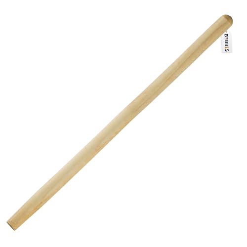 BEGRIS® Holzstiel 130 cm, Rechen, Besenstiel, Schaufelstiel, Buchenholzstiel Glatte Ausführung, Langlebiger und Strapazierfähiger Ersatzstiel