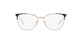 A|X ARMANI EXCHANGE Women's AX1034 Cat Eye Prescription Eyewear Frames, Matte Rose Gold/Black/Demo Lens, 52 mm