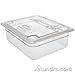 Cambro 20CWLN Camwear? Clear 1/2 Size Notched FlipLid?