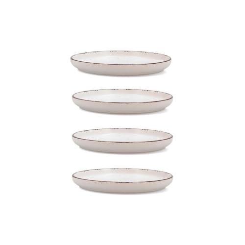 Quid Duna 4 Plato Postre Cerámico 20x2,5cm Loza Apto Microondas Apilable
