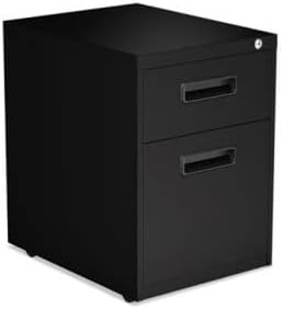 ALE Two-Drawer Metal Pedestal File, Black