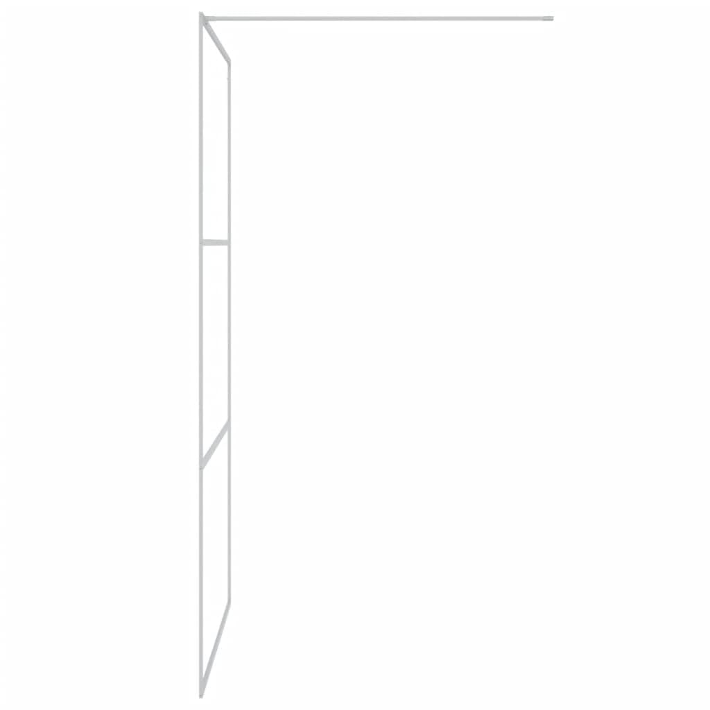 Mampara de ducha de cristal templado (115 x 195 cm), color plateado