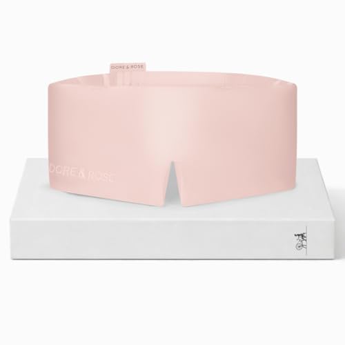 Dore & Rose Deep Sleep Mask Light Blocking, 23 Momme Mulberry Silk Eye Mask, Ultra Soft, Adjustable - Travel Sleeping Mask for M