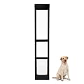 Elevon Dog Door for Sliding Glass Door, Doggie Door Insert with Magnetic Closing Latch Plate, Adjustable Height 80.5"-85.5" Slider Height, Patio Pets Door for Dogs, No-Cut Install, Large, Black