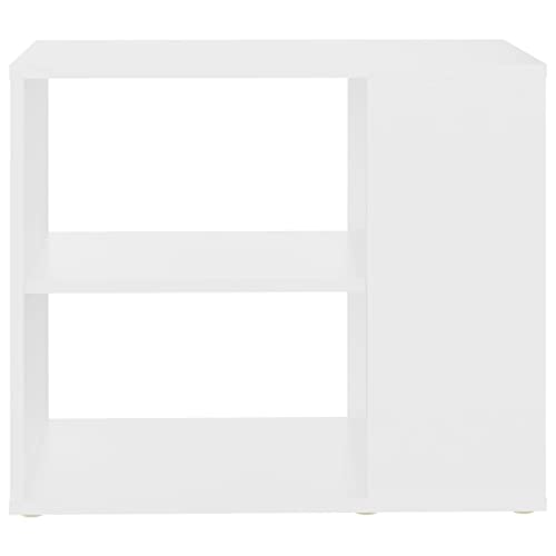 vidaXL Armario Auxiliar Aparador Muebles Mobiliario Salón Sala de Estar Estudio Dormitorio Estante de Pie de Madera Contrachapada Blanco 60x30x50 cm - imagen 5