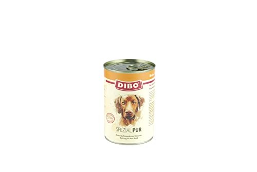DIBO PUR Spezial - Rind & Pansen, 6 x 400g-Dose, Hundefutter, Nassfutterohne Konservierungsstoffe, Reine Fleischdosen aus frischem und natürlichem Fleisch Qualität