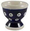 Polish Pottery Boleslawiec Egg Cup, in TADPOLE pattern