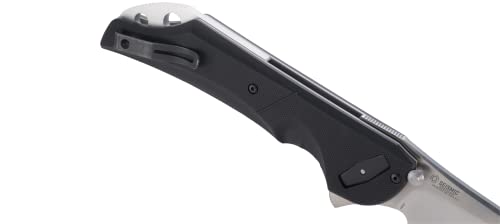 CRKT Seismic EDC Folding Pocket Knife: Heavy Duty Everyday Carry, Satin Blade, Flipper Open, Deadbolt Button Lock, IKBS Ball Bearing Pivot, G10 Handle, Deep Carry Pocket Clip 5401 - Thumbnail 5