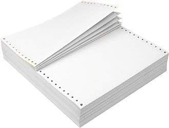 Dot Matrix Printer Paper 10"x12", 1 Part (6 inch Cut) 1000 Continuous Sheets 70 GSM Computer Paper 10x12x1= 6" Cut, White