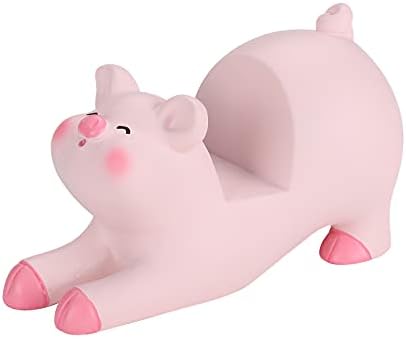 Seninda Cute Cellphone Holder Beautiful Pink Pig Cellphone Stand Desk Enterprise Playing cards Holder Glasses Holder Desktop Equipment Workplace Decor (Form A)