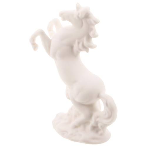 Veemoon Estatua de Caballo: Estatua de Caballo Blanco, Adorno Decorativo - Decoración de Año Nuevo Chino 2026, Figura Realista para Escritorio