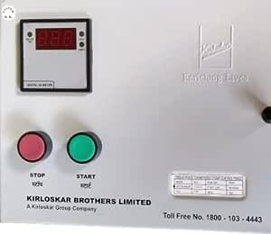 Kirloskar Heavy Duty Metal 1.5 HP Single Phase Submersible Pump Controller Motor Starter/Panel Ideal for Home and Office Motor (Multicolor)